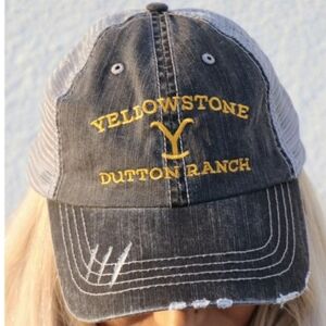 Yellowstone National Park Womens Trucker Hat Cap Distressed